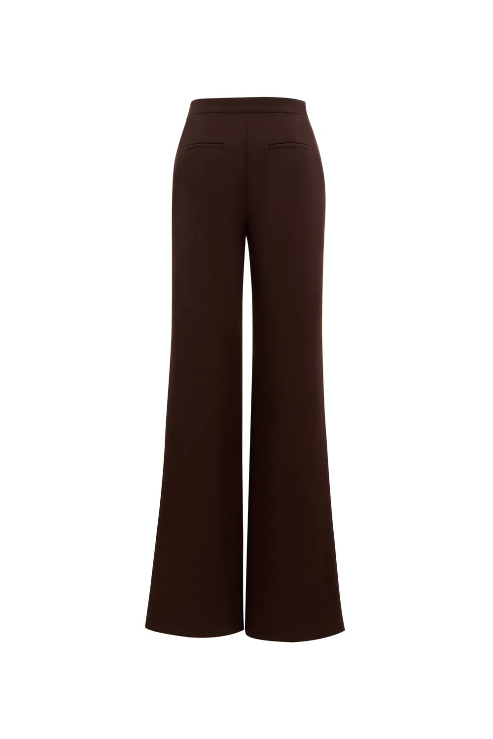 Durini Mini Flared Straight Leg Pants in Merino Wool Twill