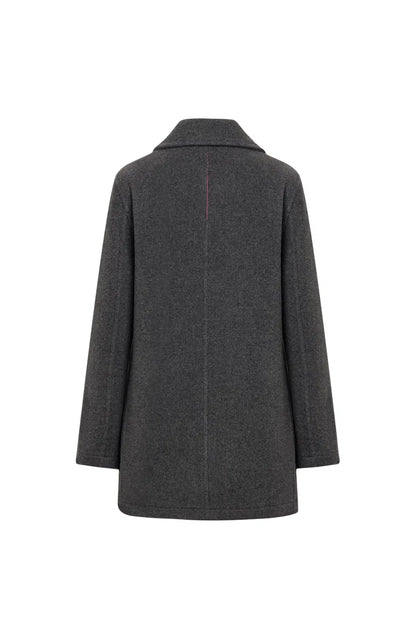 Beau Double-Breasted Coat in Single Face Wool