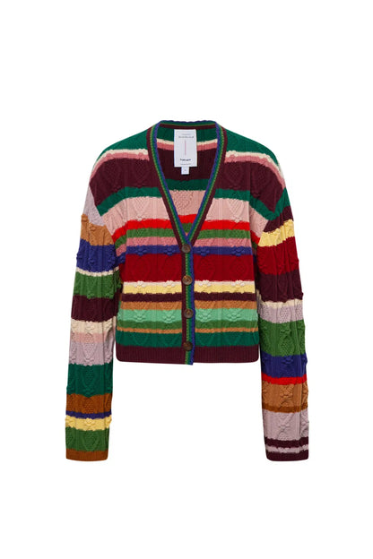 Lila Colorful Cardigan in Merino Wool Knit