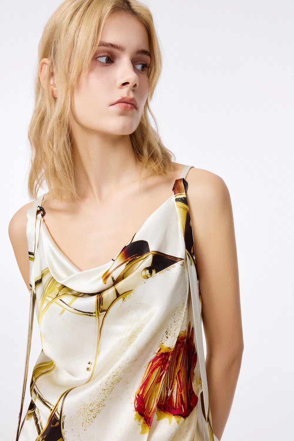 Hora Flora Print Cowl Neck Camisole