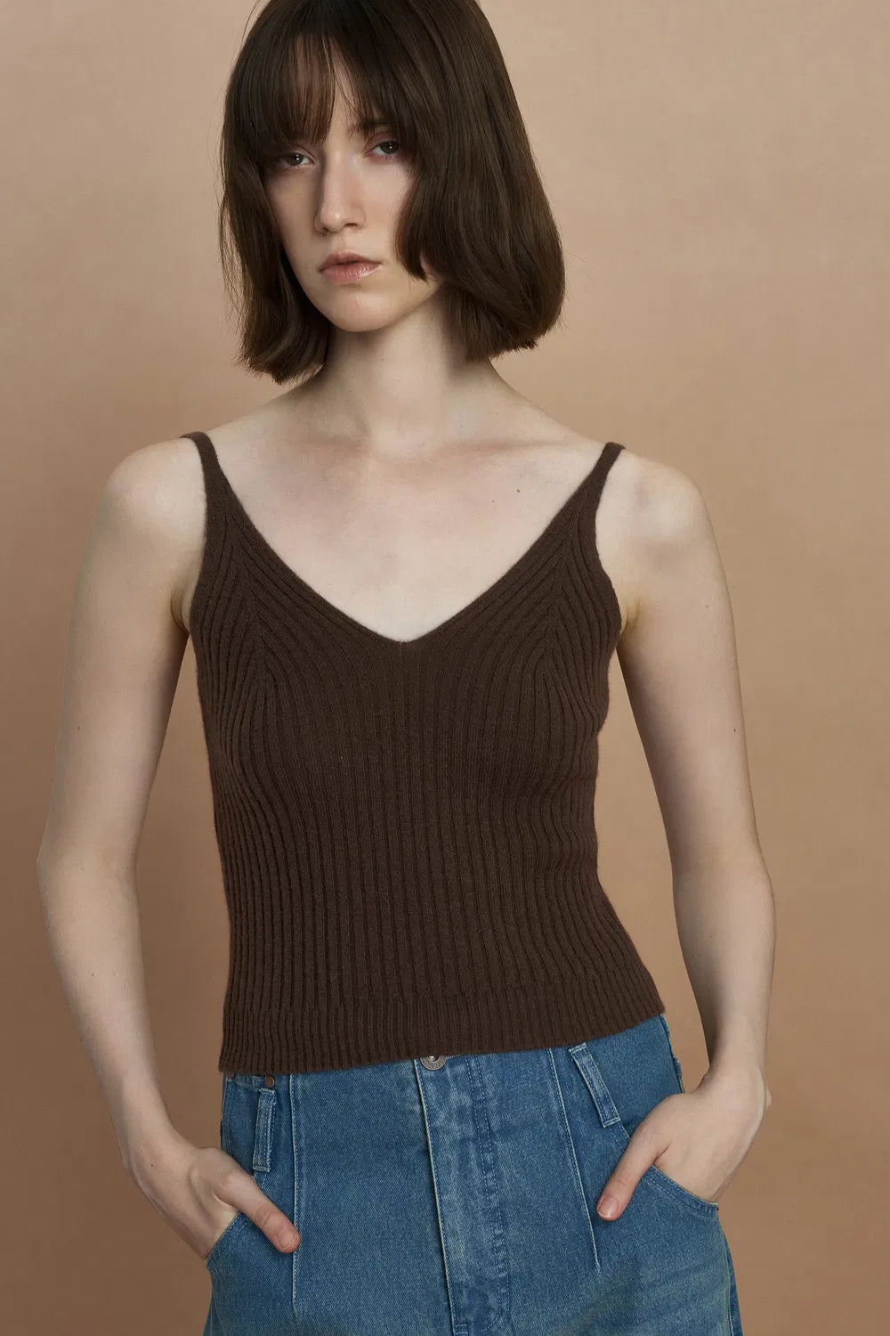 Ida Cashmere Camisole in Inner Mongolian Cashmere Knit