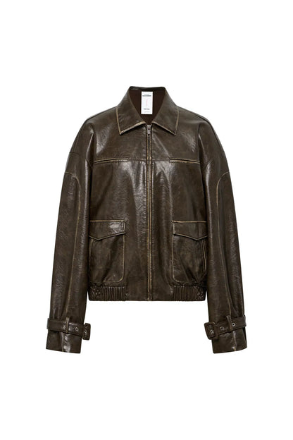 Mei Biker Jacket in Vegan Leather