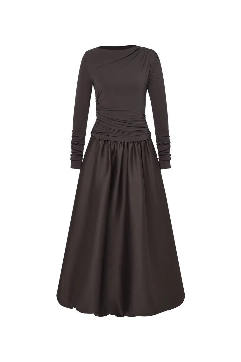 Cindy Bubble Dress in Tencel Wool Knit and Silk Wool Blend