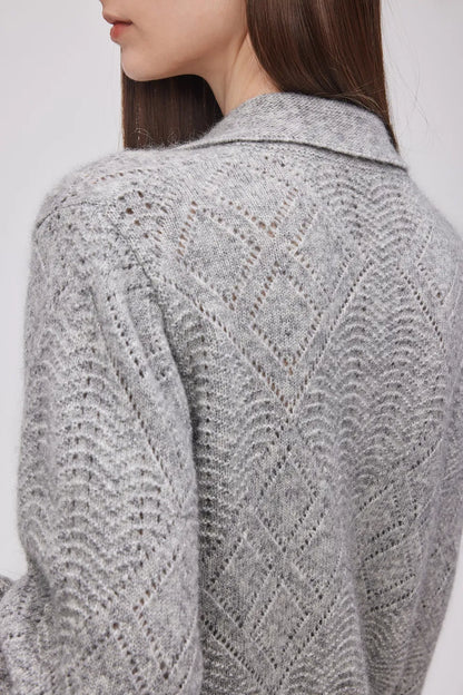 Felicia Cardigan in Wool-Mohair Knit