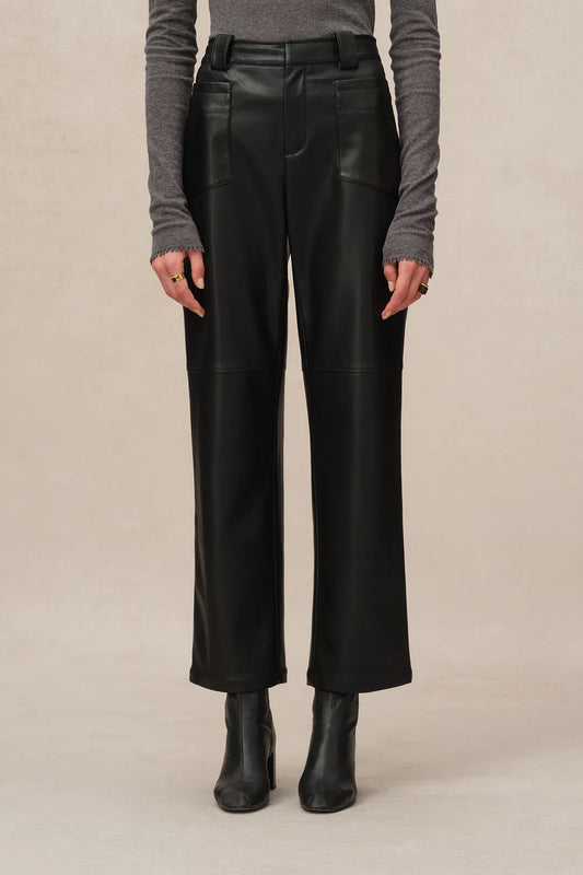 Aseana Cropped Pants in Vegan Leather