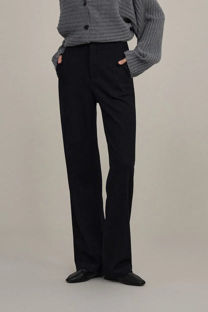 Astrid Straight Leg Suit Pants in Merino Wool Knit