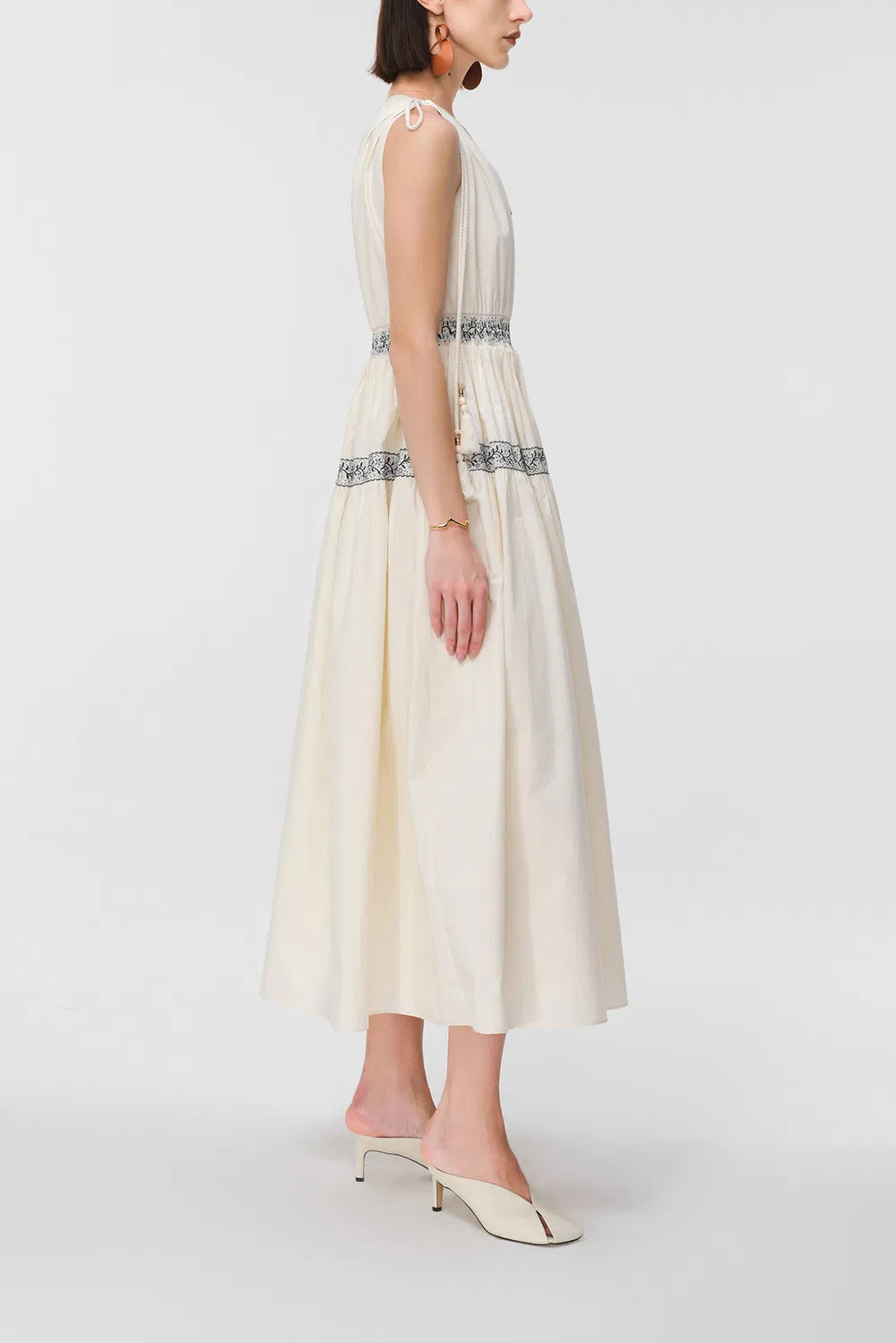 Althea One-Shoulder Embroidered Dress