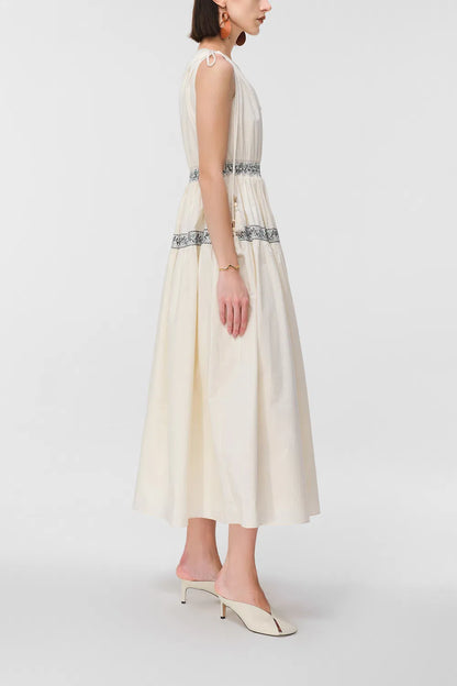 Althea One-Shoulder Embroidered Dress