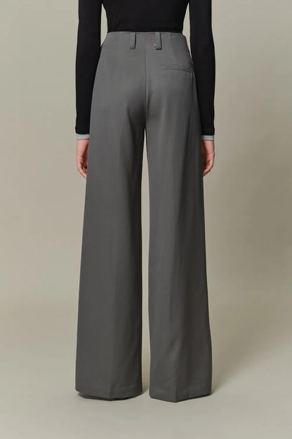 Brydie Straight-Leg Trousers in Sheep Wool