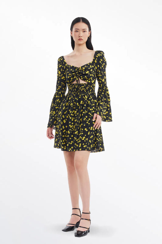 Yasmine Dandelion Dress in Mulberry Silk Blend