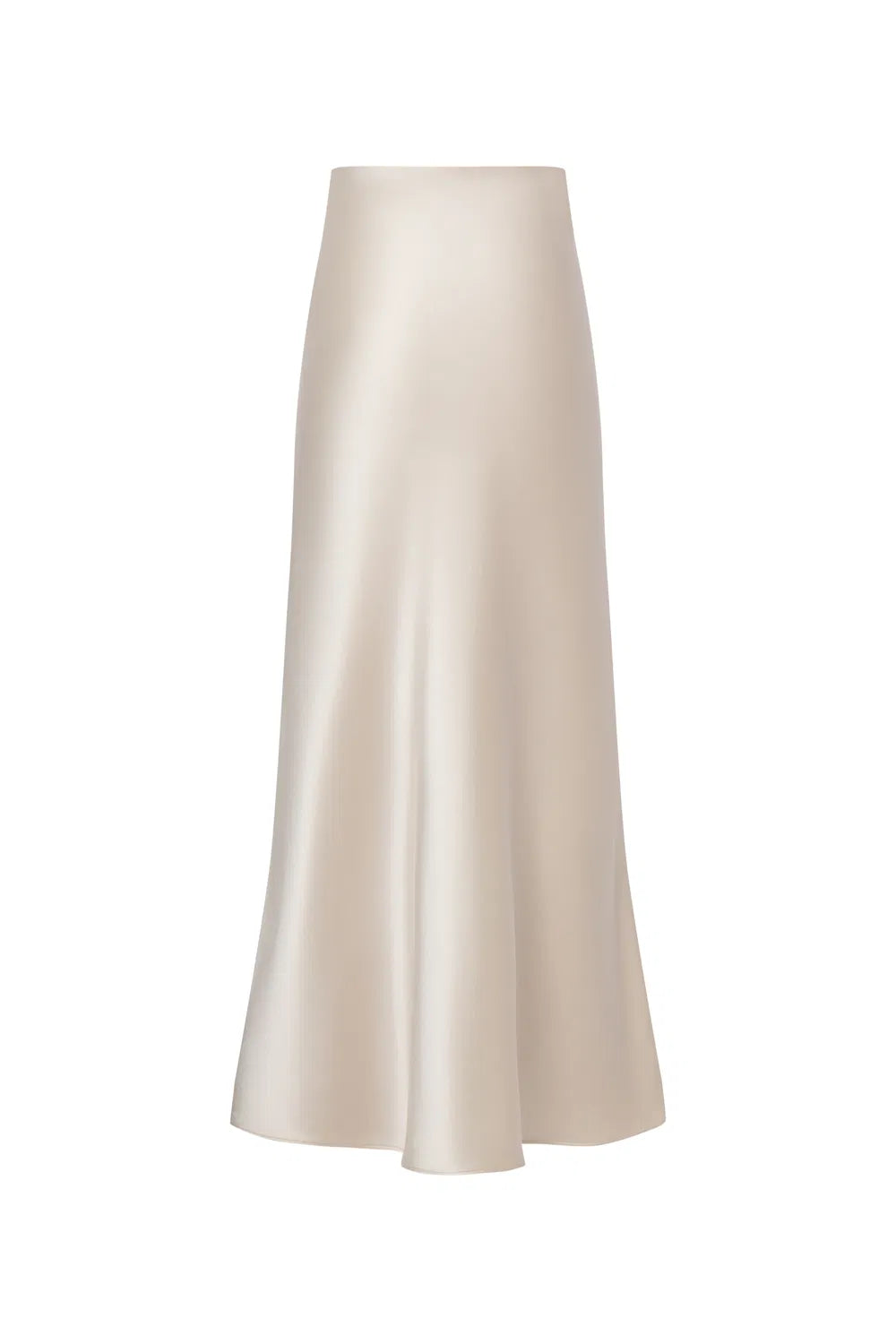 Moon White Skirt in Premium Silky Satin