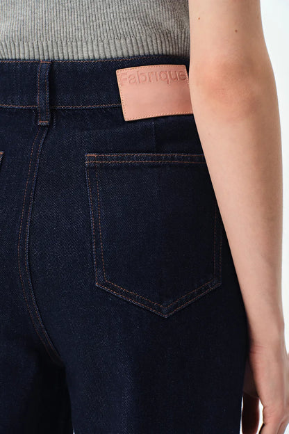 Cici Straight Leg Jeans in Raw Lyocell Denim