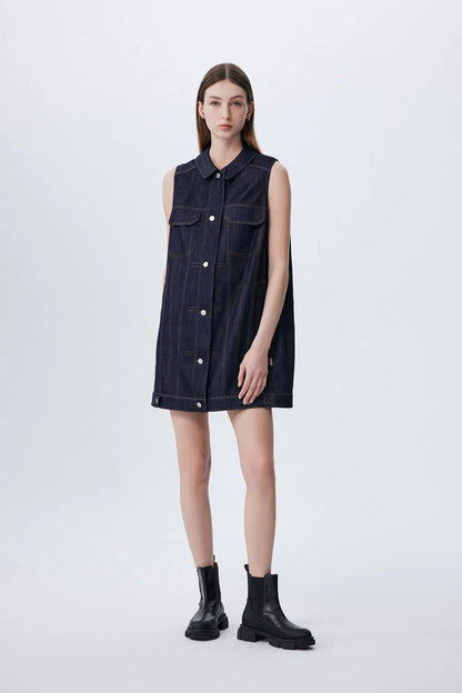 Millie Dress in Tencel Denim