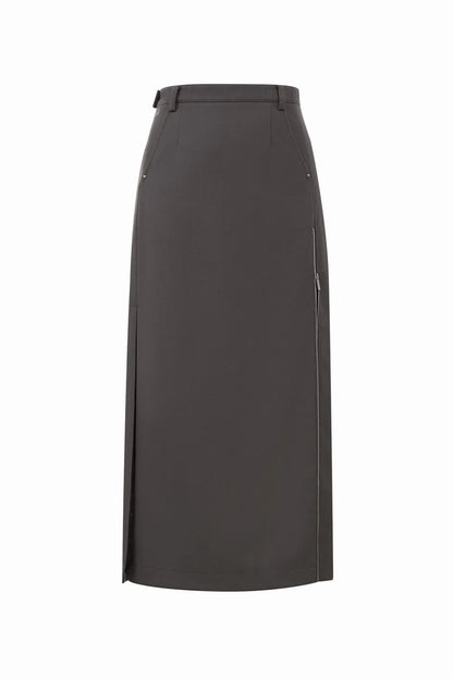 Mireu Slit Midi Skirt