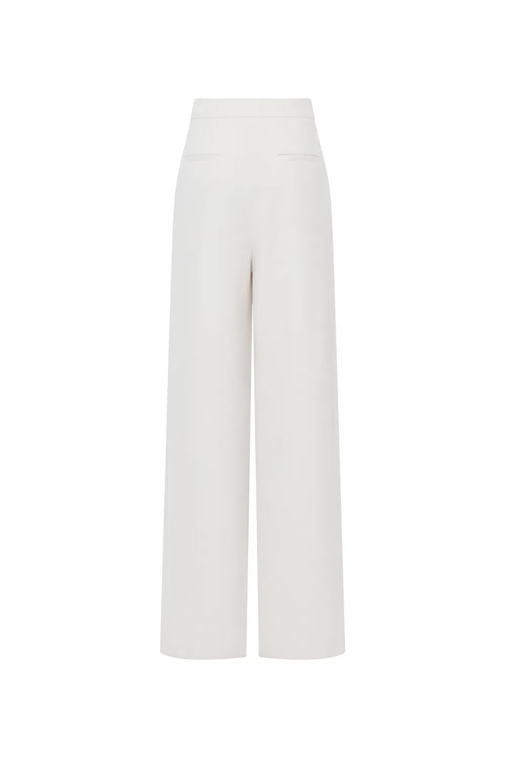 Domi White Buttoned Straight Leg Sweatpants