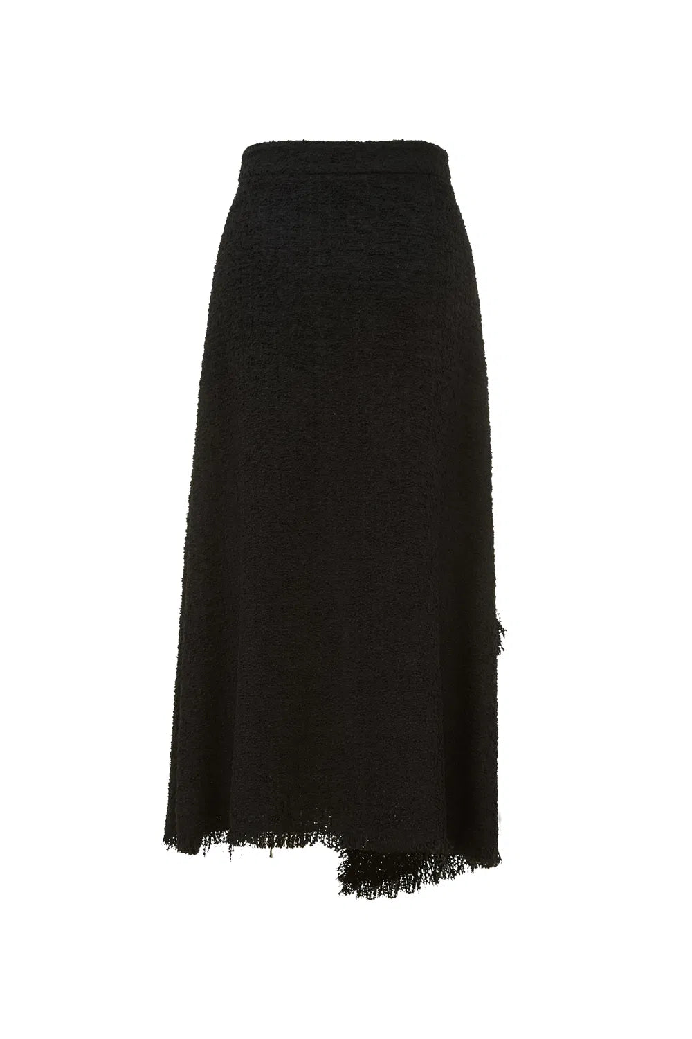 Edy Fringed Midi Skirt in Lightweight Tweed