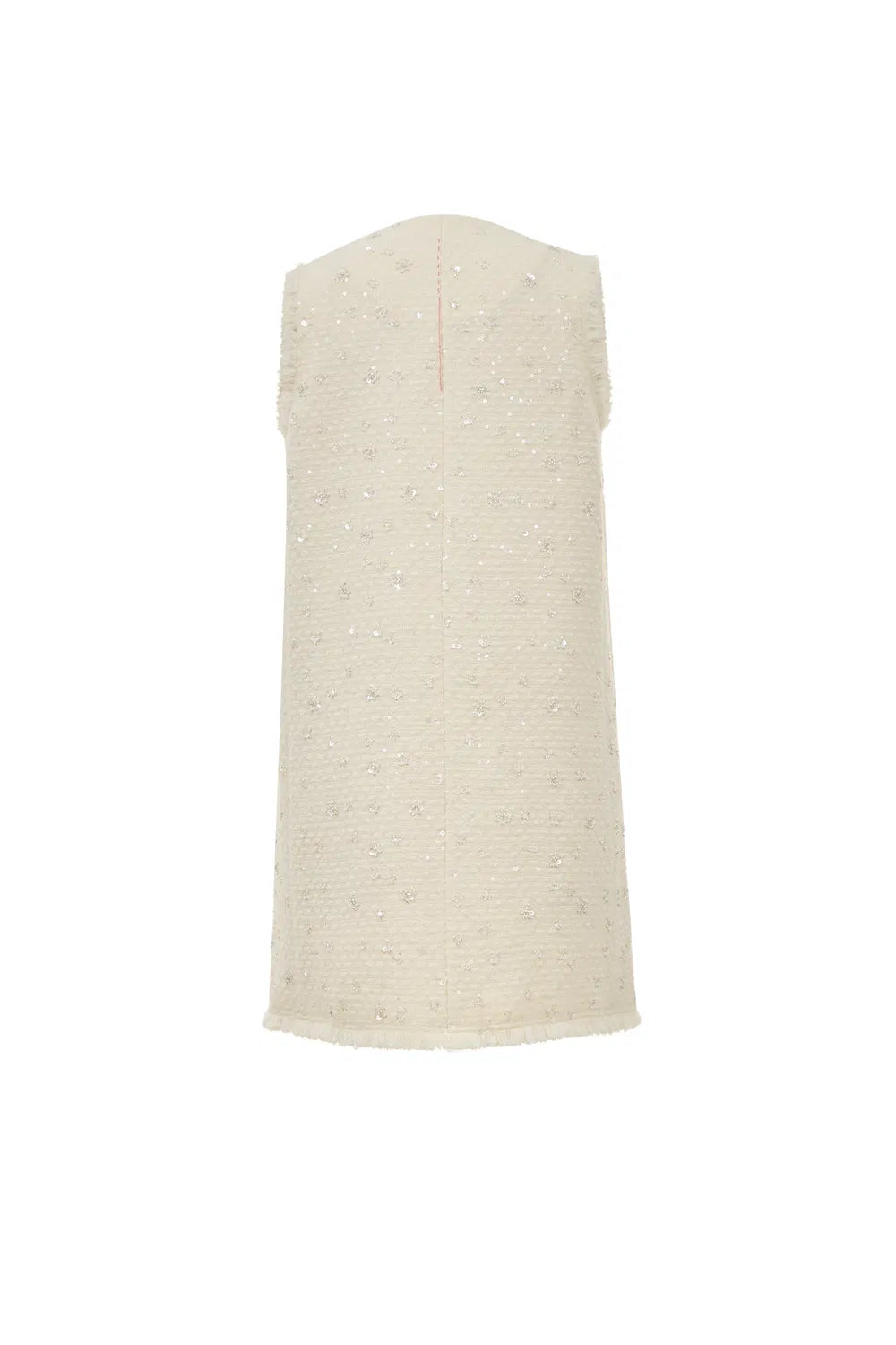 Arum Beaded Dress in Sequined Wool Tweed