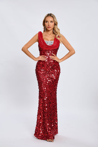 Maisie Ruby Radiance Payet Maxi Elbise