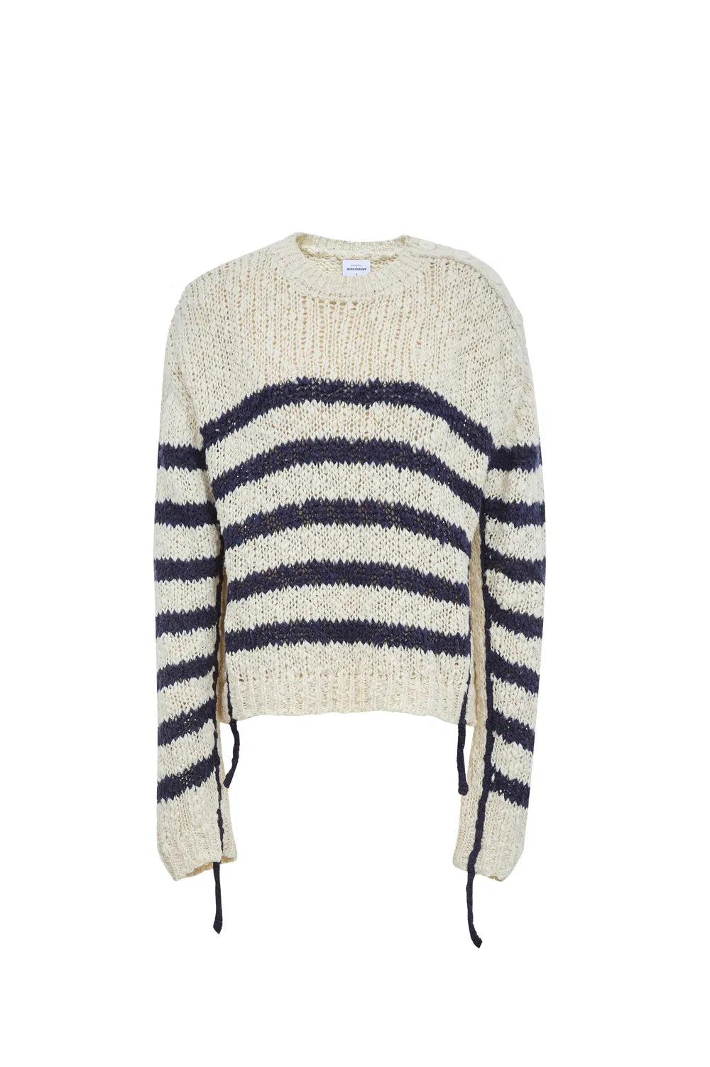 Kirsten Striped Pullover Sweater in Wool Blend Bouclé