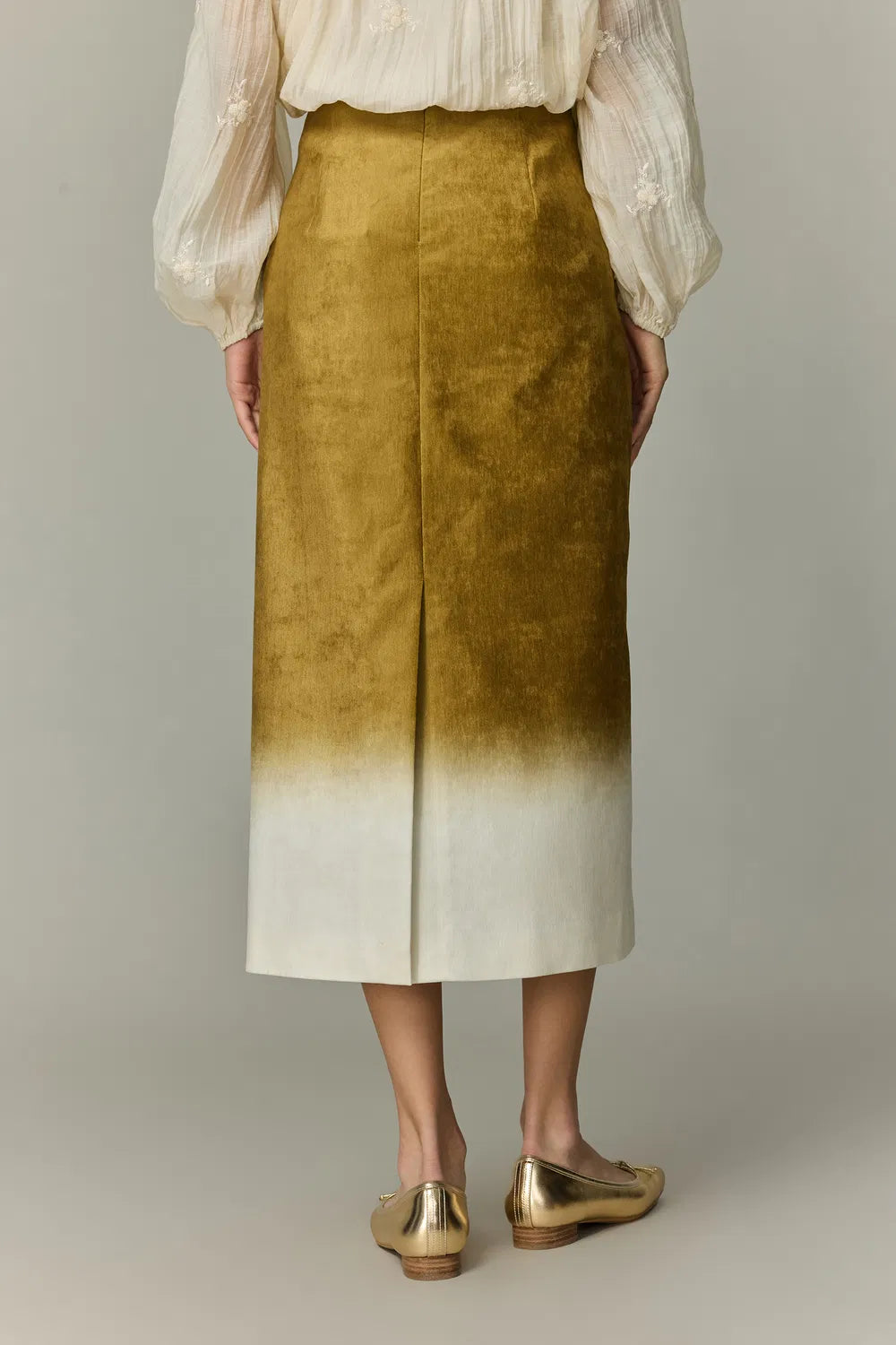 Virens Midi Skirt in Soft Velvet