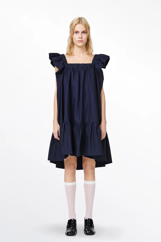 Emily Square Neck Dress in Cotton