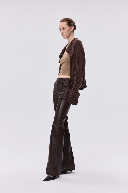 Gal Flare Pants in Vegan Leather