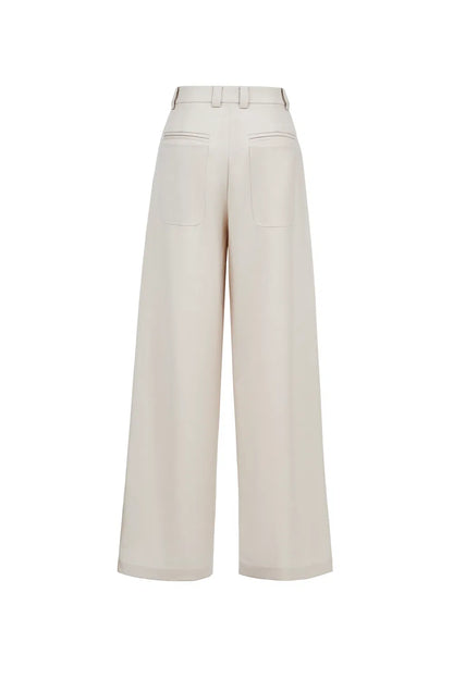 Mera Pleated Trousers in Worsted Wool