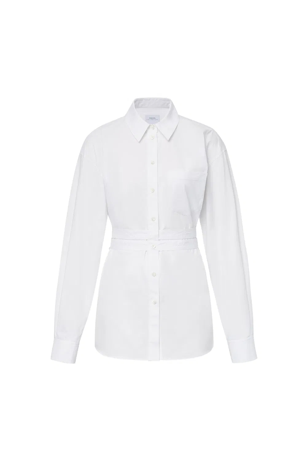 Estelle Cinched Waist Shirt in Cotton Poplin