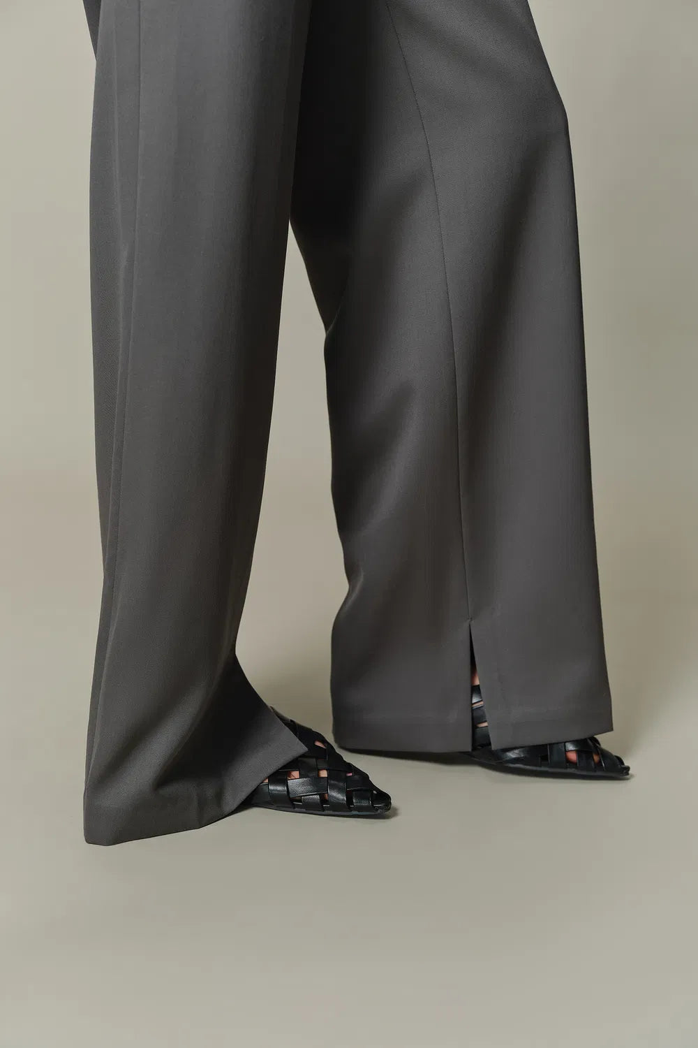 Brydie Straight-Leg Trousers in Sheep Wool