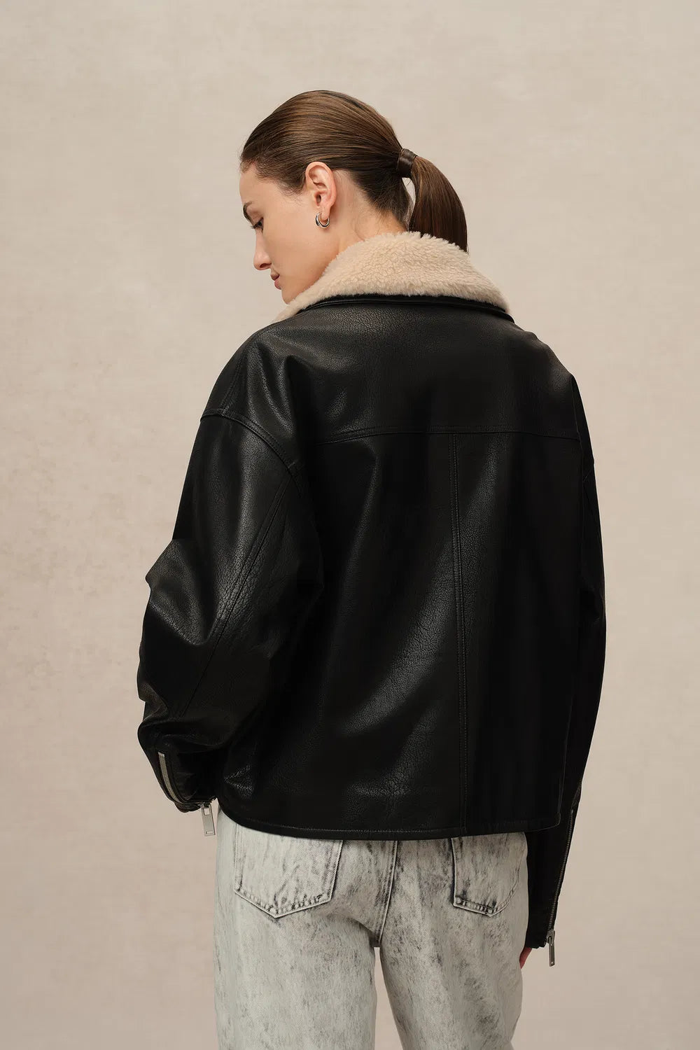 Melford Biker Jacket in Vegan Leather