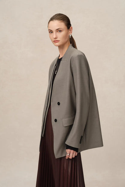 Marta Layered Blazer in Wool Blend