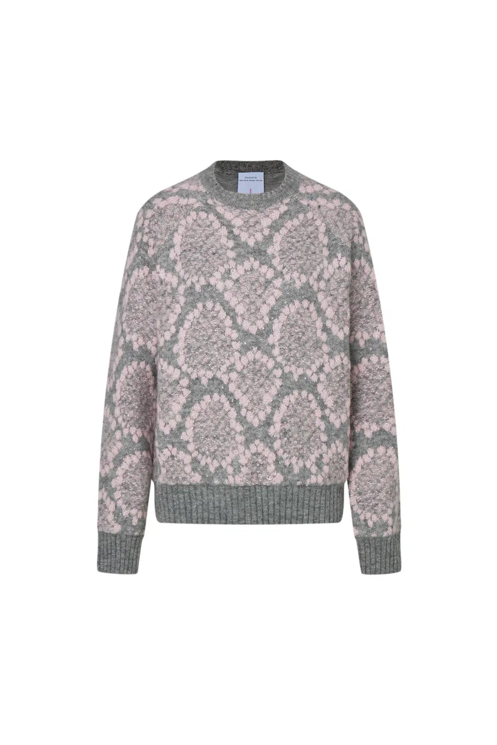 Masina Sequined Snake Zodiac Sweater in Chunky Merino Wool Knit