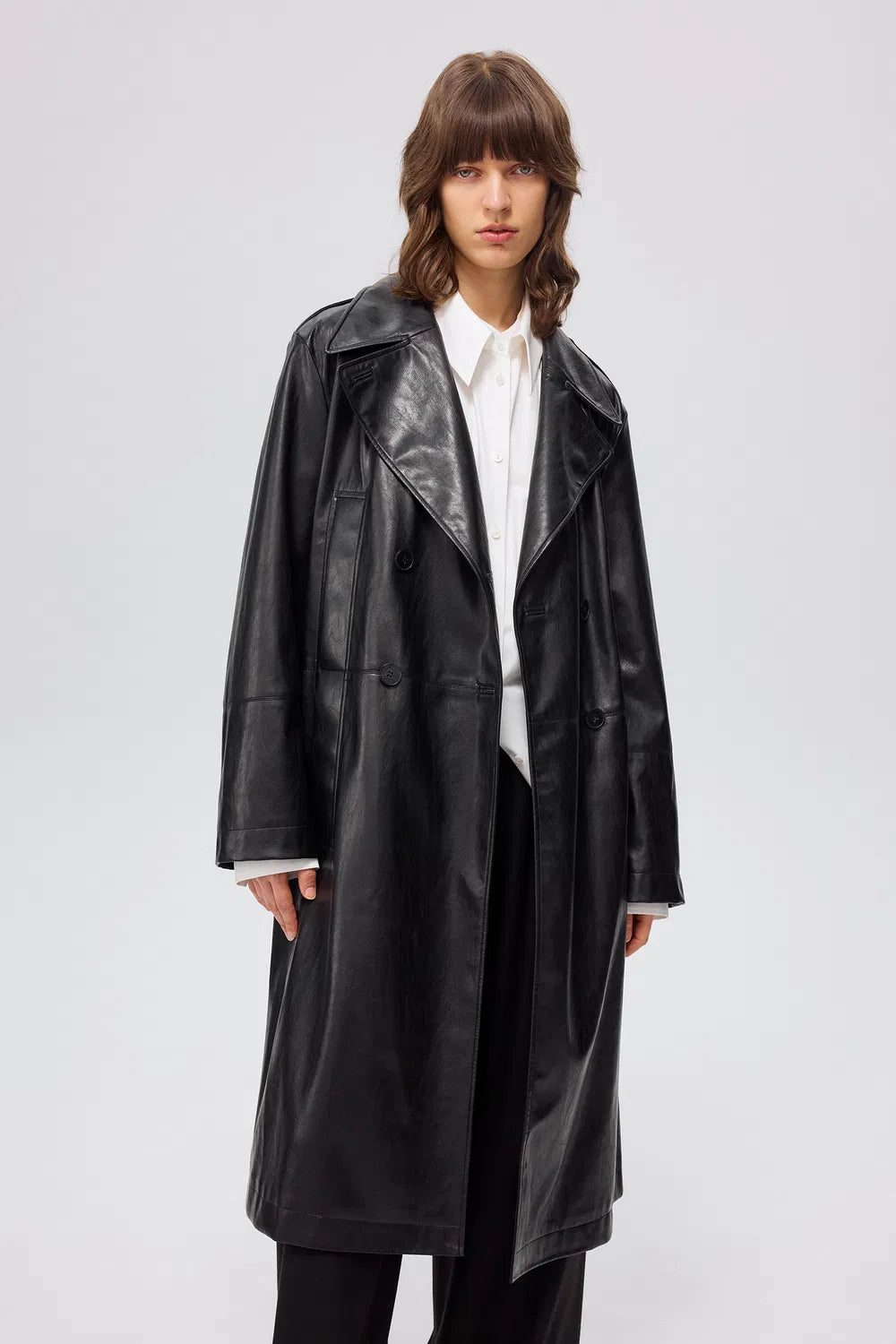 Excelsior Trench Coat in Vegan Leather