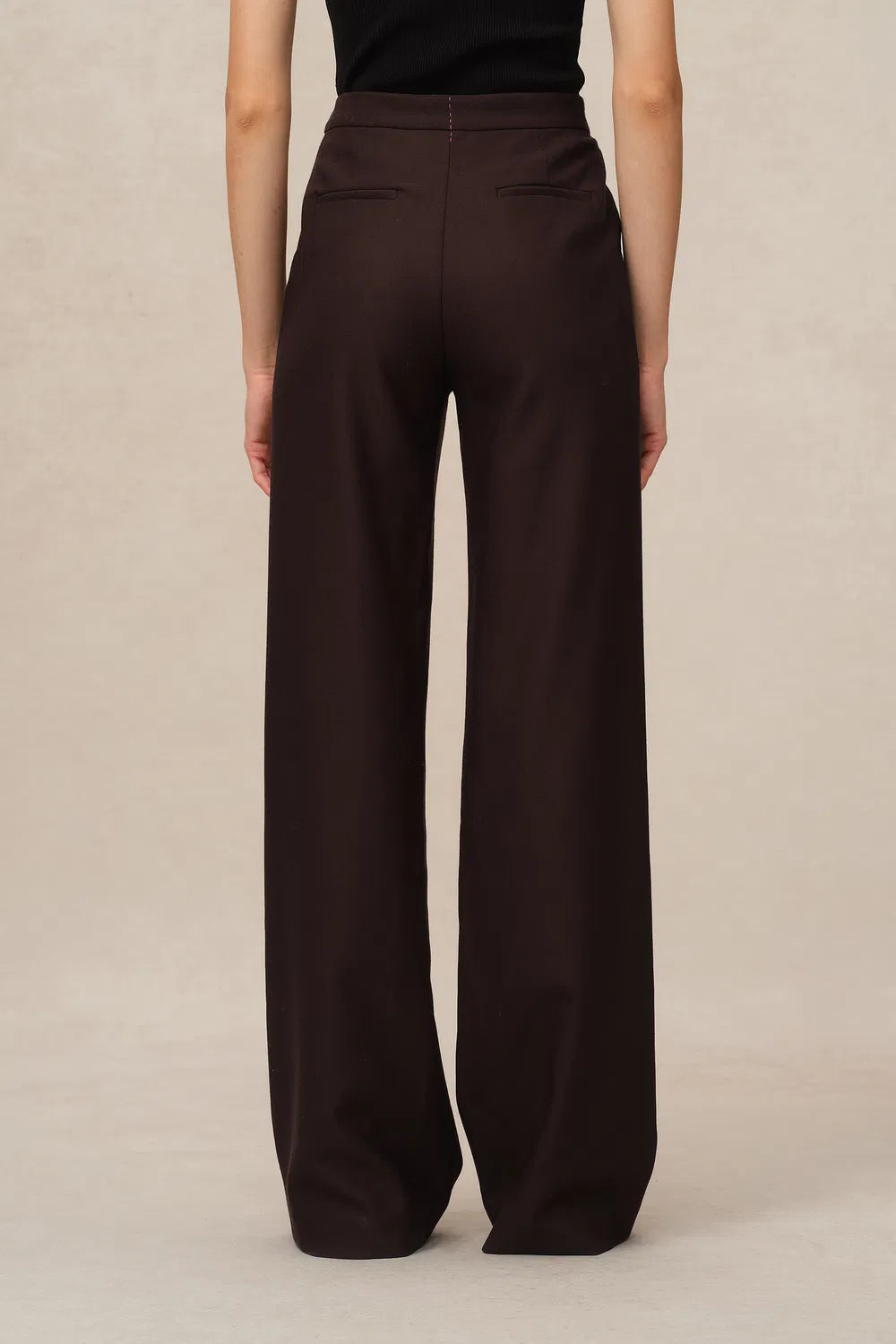 Durini Mini Flared Straight Leg Pants in Merino Wool Twill