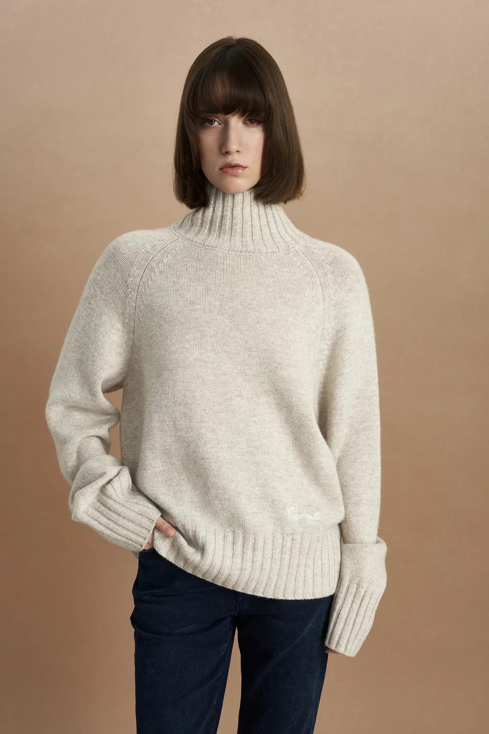 Keth Turtleneck Sweater in Merino-Cashmere Knit