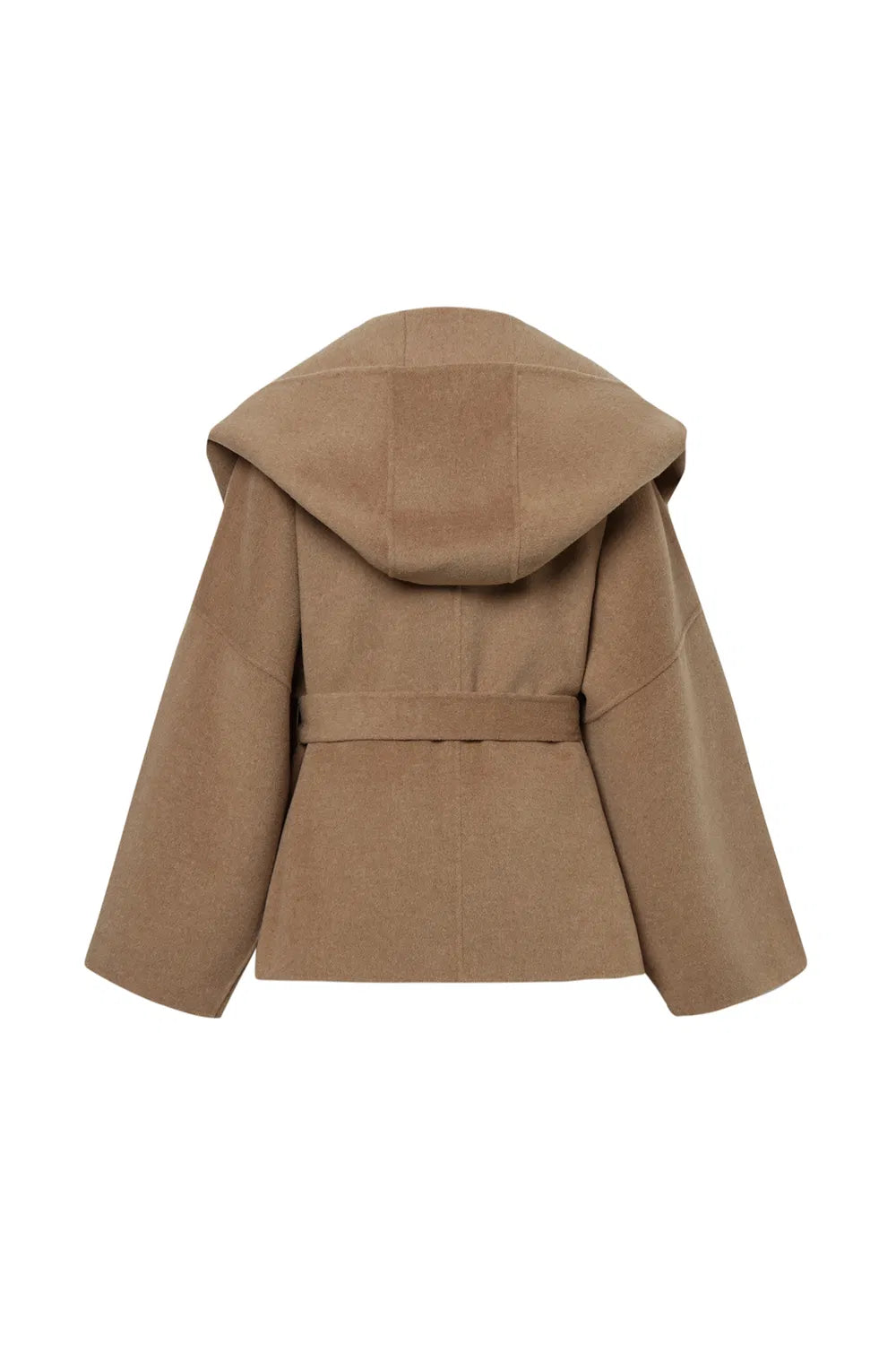 Lanza Handcrafted Hooded Double-Faced Coat in Merino-Cashmere Blend