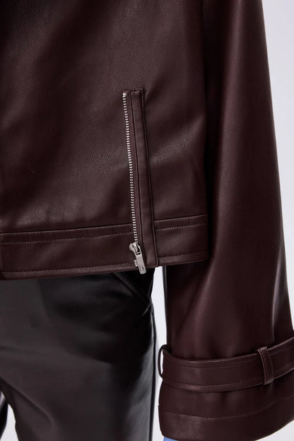 Fred Short Jacket in Eco Leather