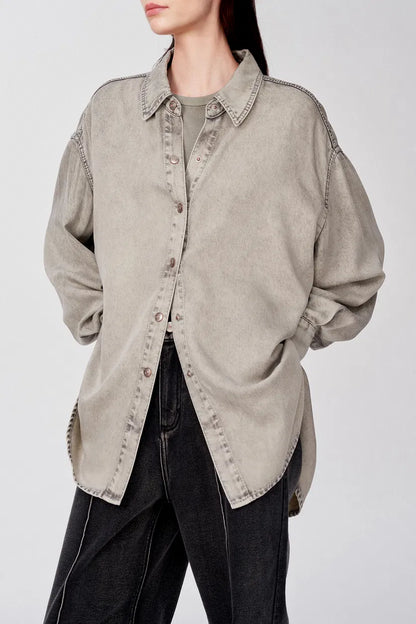 Candela Faded Shirt in Tencel Denim