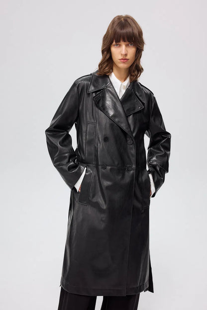 Excelsior Trench Coat in Vegan Leather