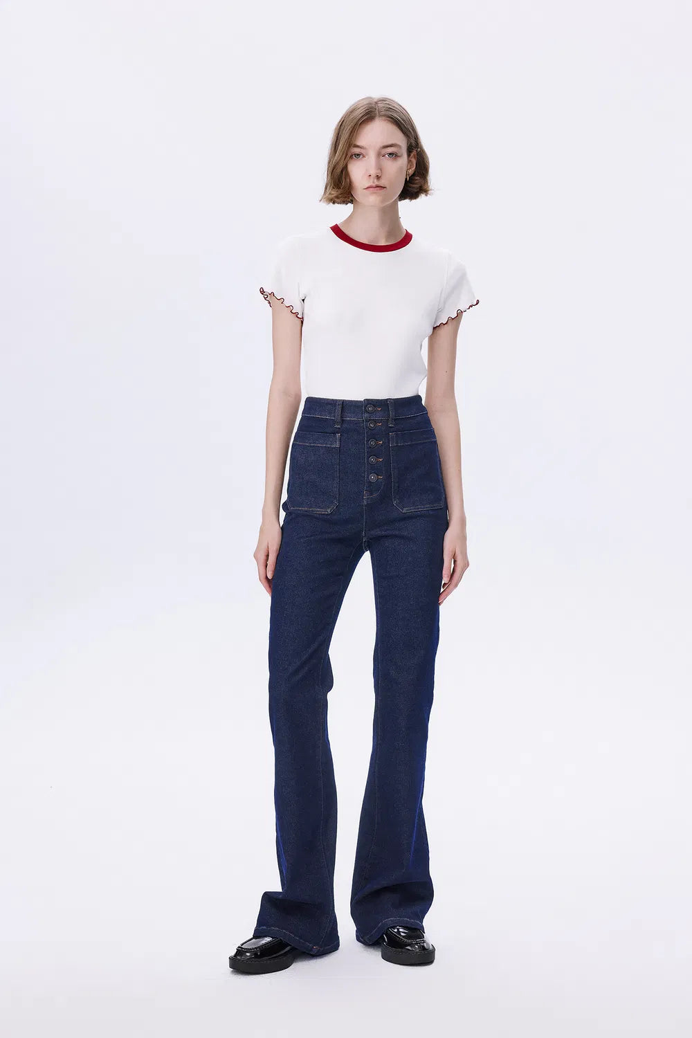 Keren Bootcut Jeans in Stretchy Denim