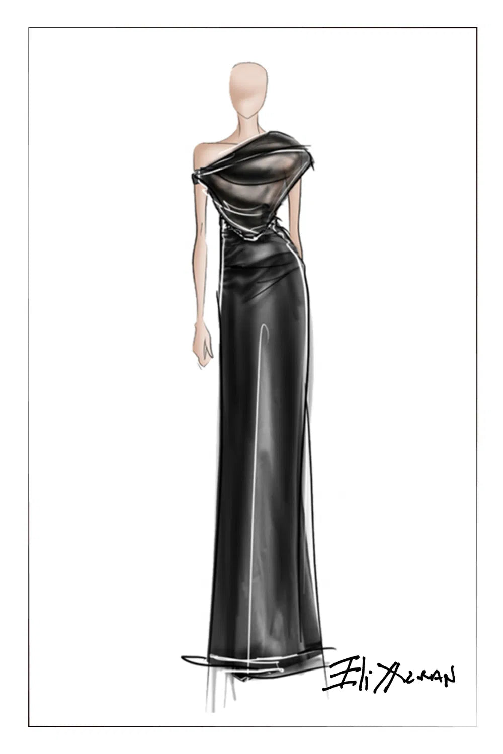 Eirlys One Shoulder Gown