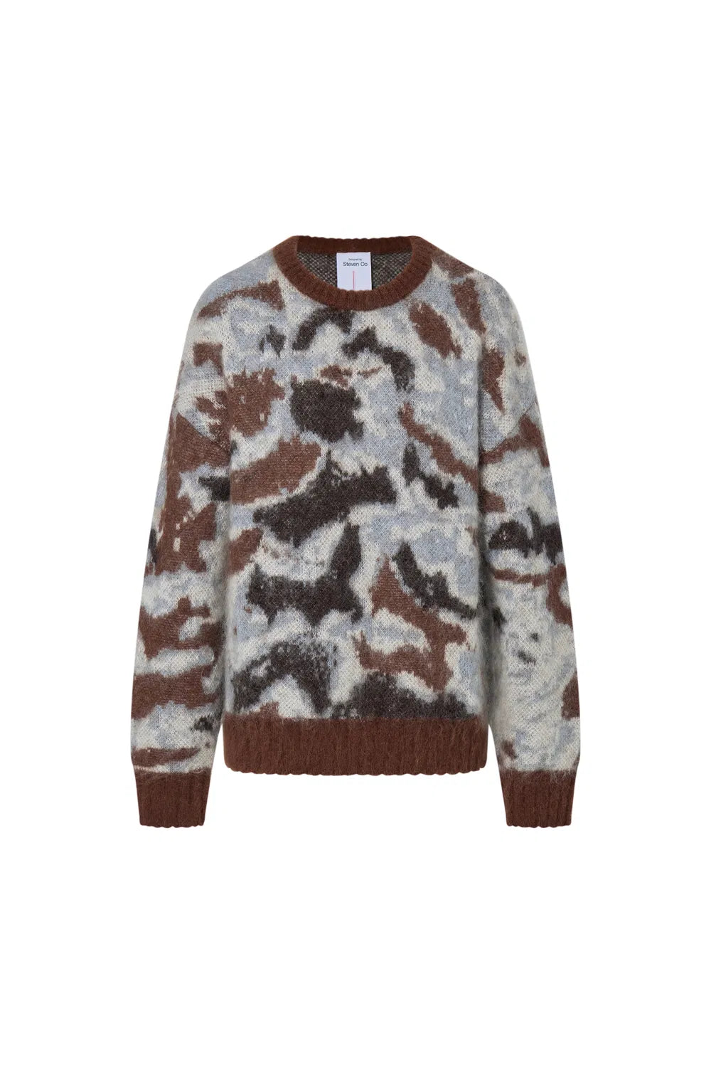 Fera Leopard Jacquard Sweater in Kid Mohair Blend Knit