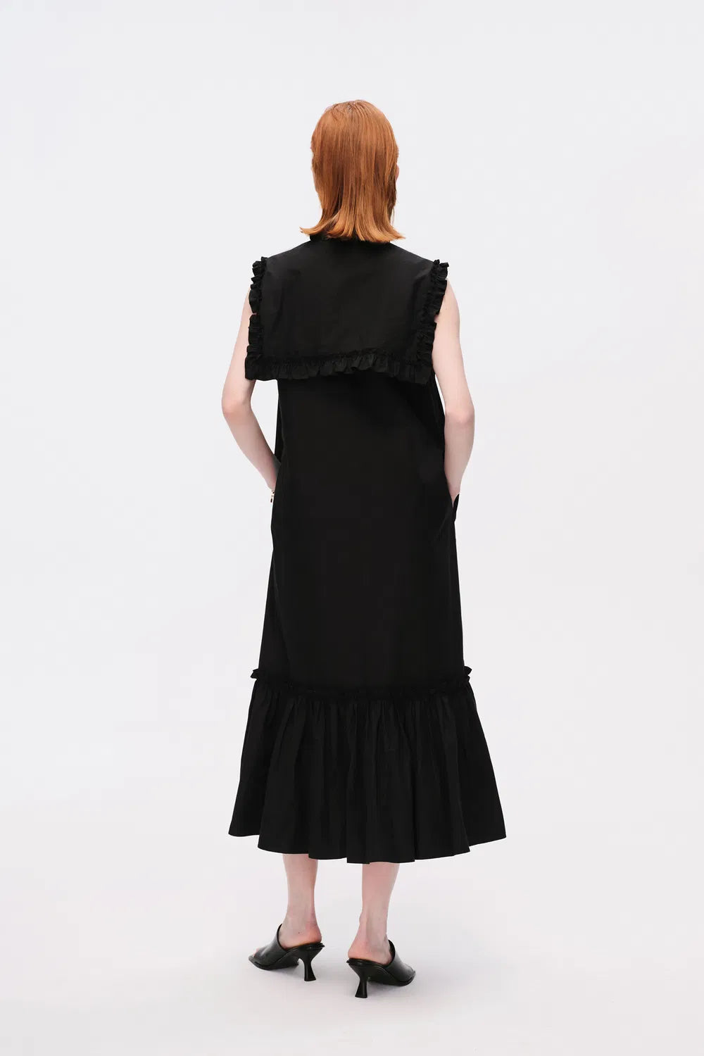 Corrine Detachable Collar Dress in Cotton