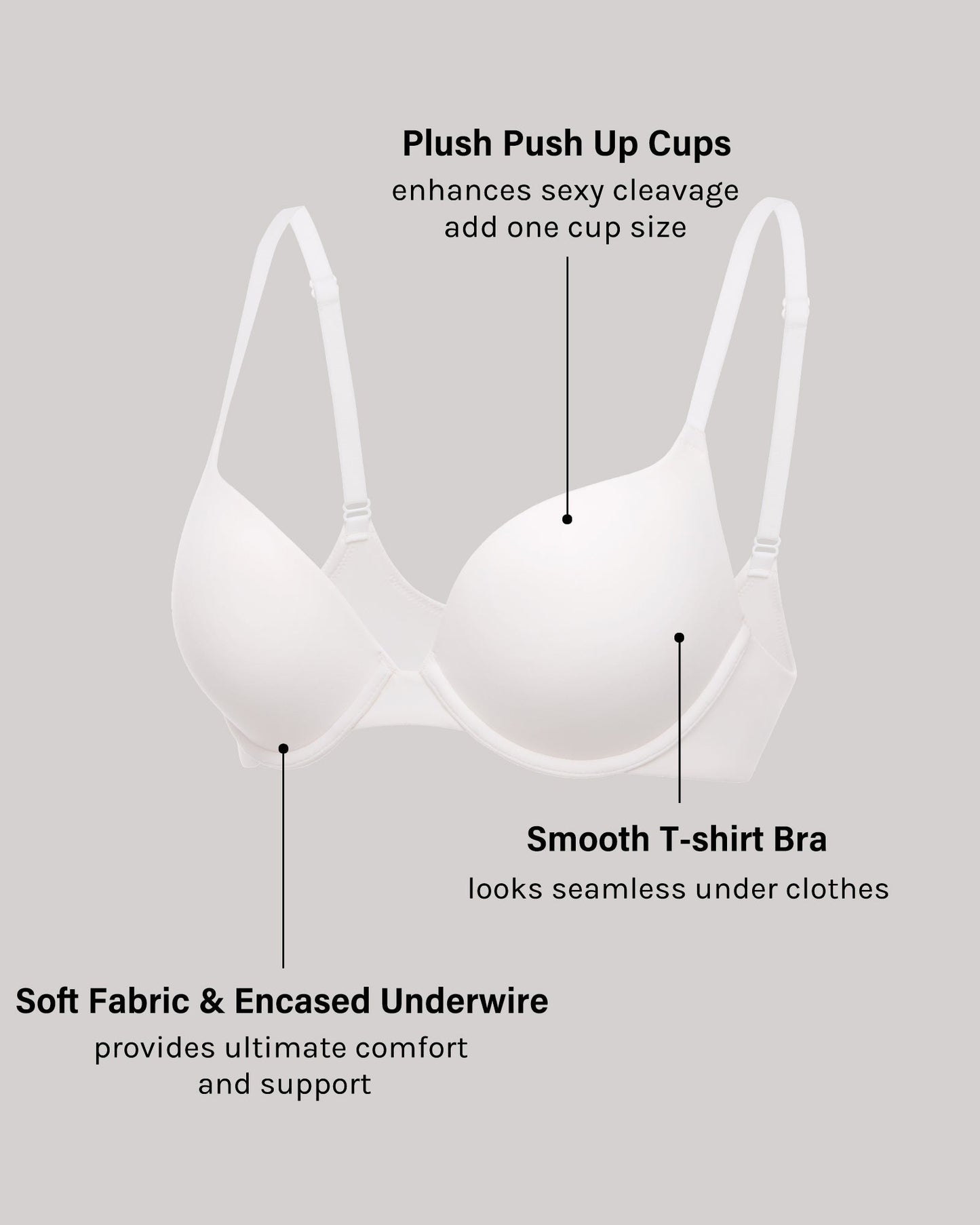 Alevna™ Push Up Konturlu Sütyen