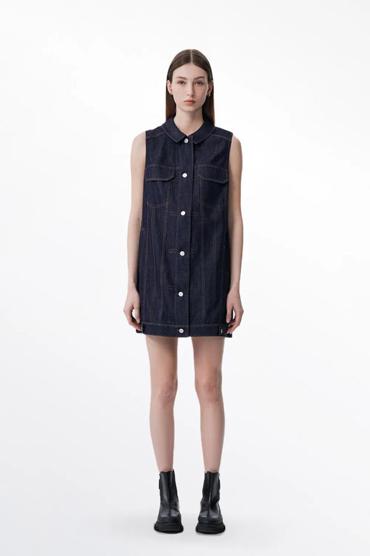 Millie Dress in Tencel Denim