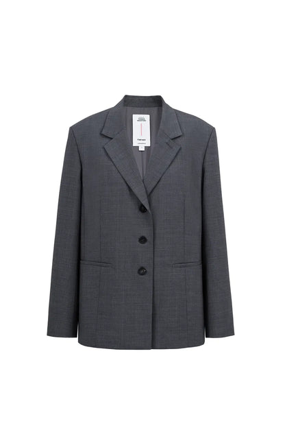 Cosmo Contrast Lined Blazer in Wool Blend