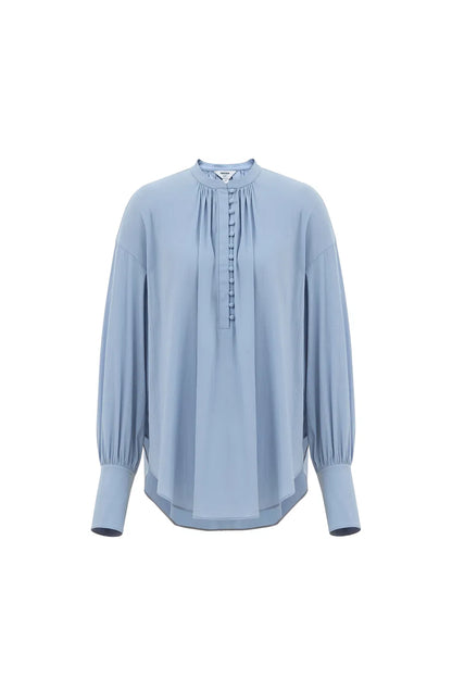 Lila Laidback French Shirt in Tencel-Cotton