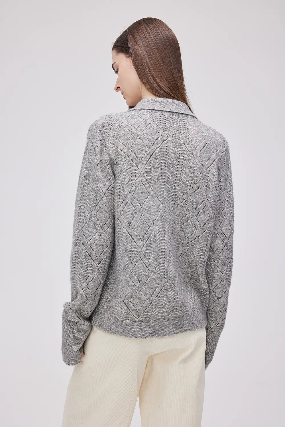 Felicia Cardigan in Wool-Mohair Knit