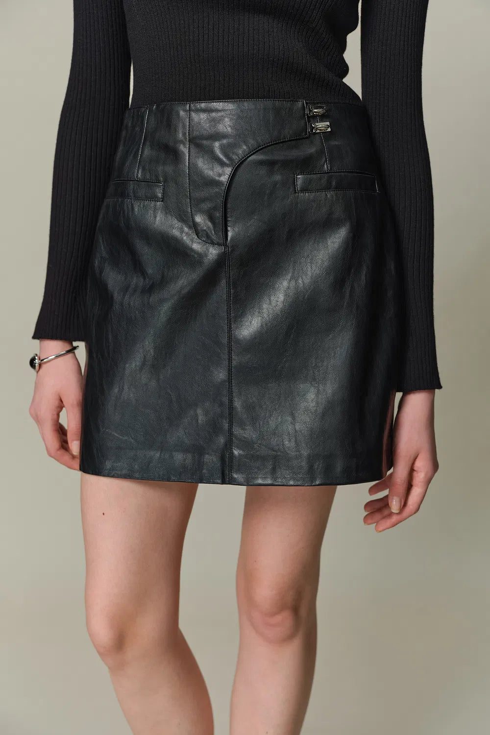 Mia Pencil Skirt in Vegan Leather