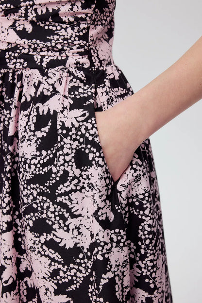 Chantal Flora Prints Dress in Silk Cotton